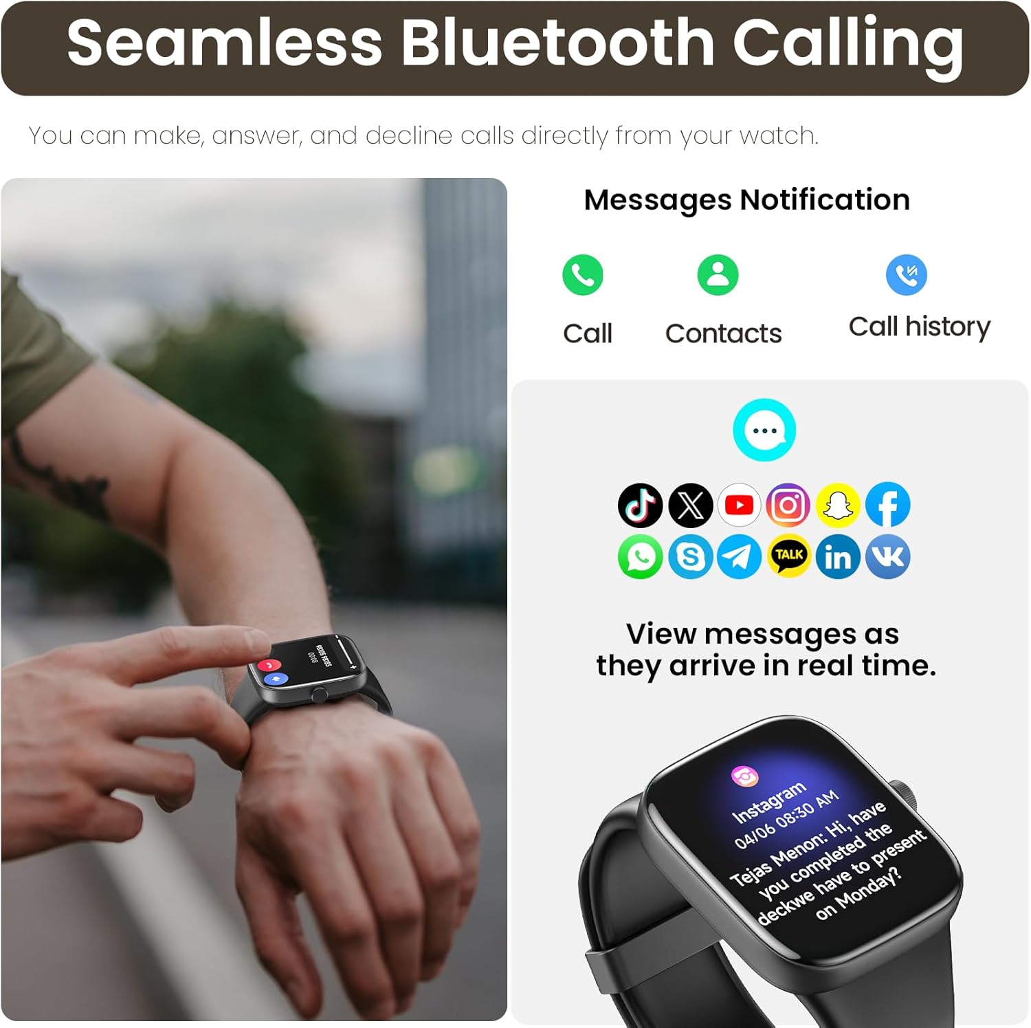 Reloj Smartwatch Reloj Nine2five Bluetooth Relógio Smart